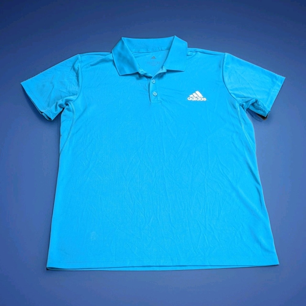 Adidas Golf Climalite Polo Shirt Blue Large
